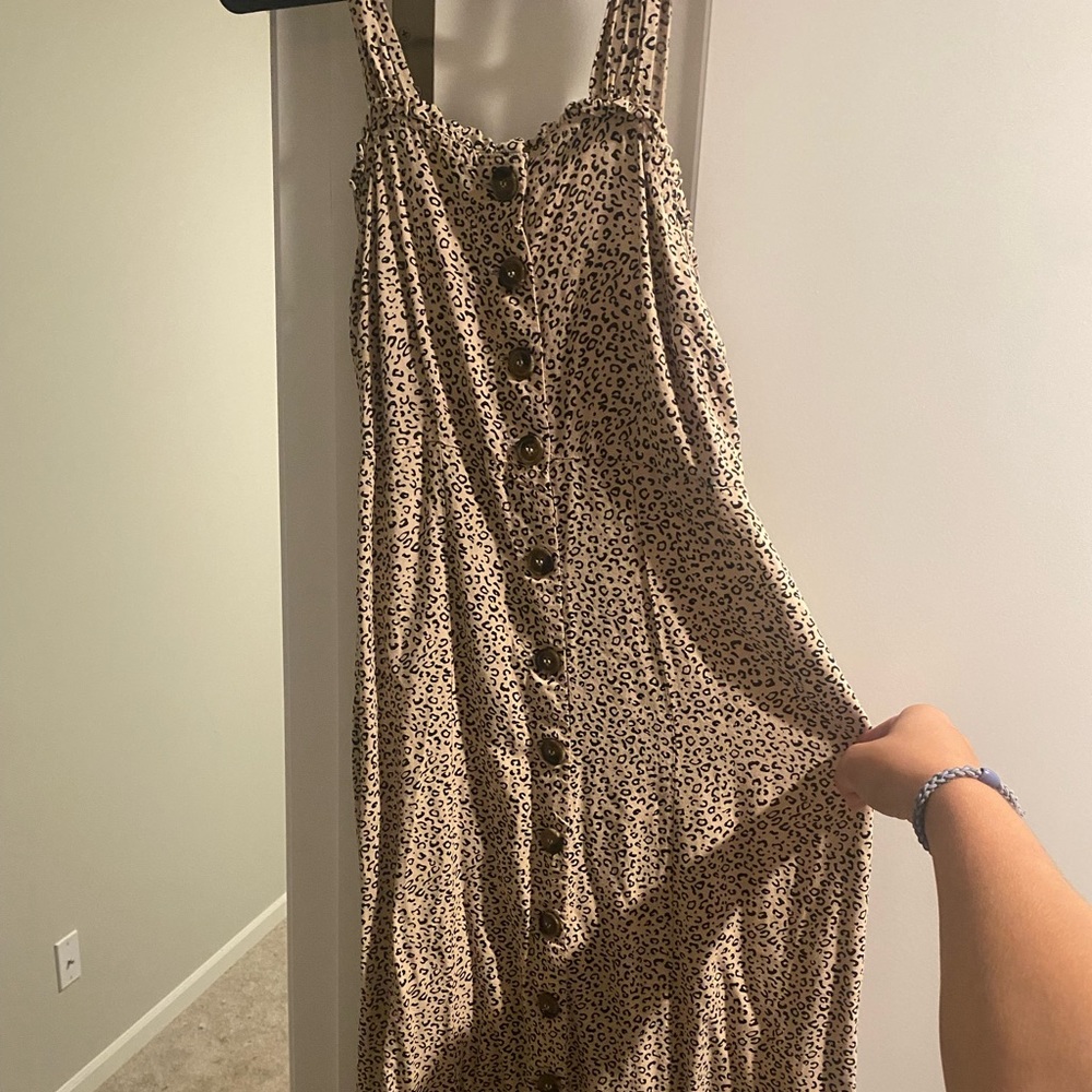 Cheetah print ankle length sundress